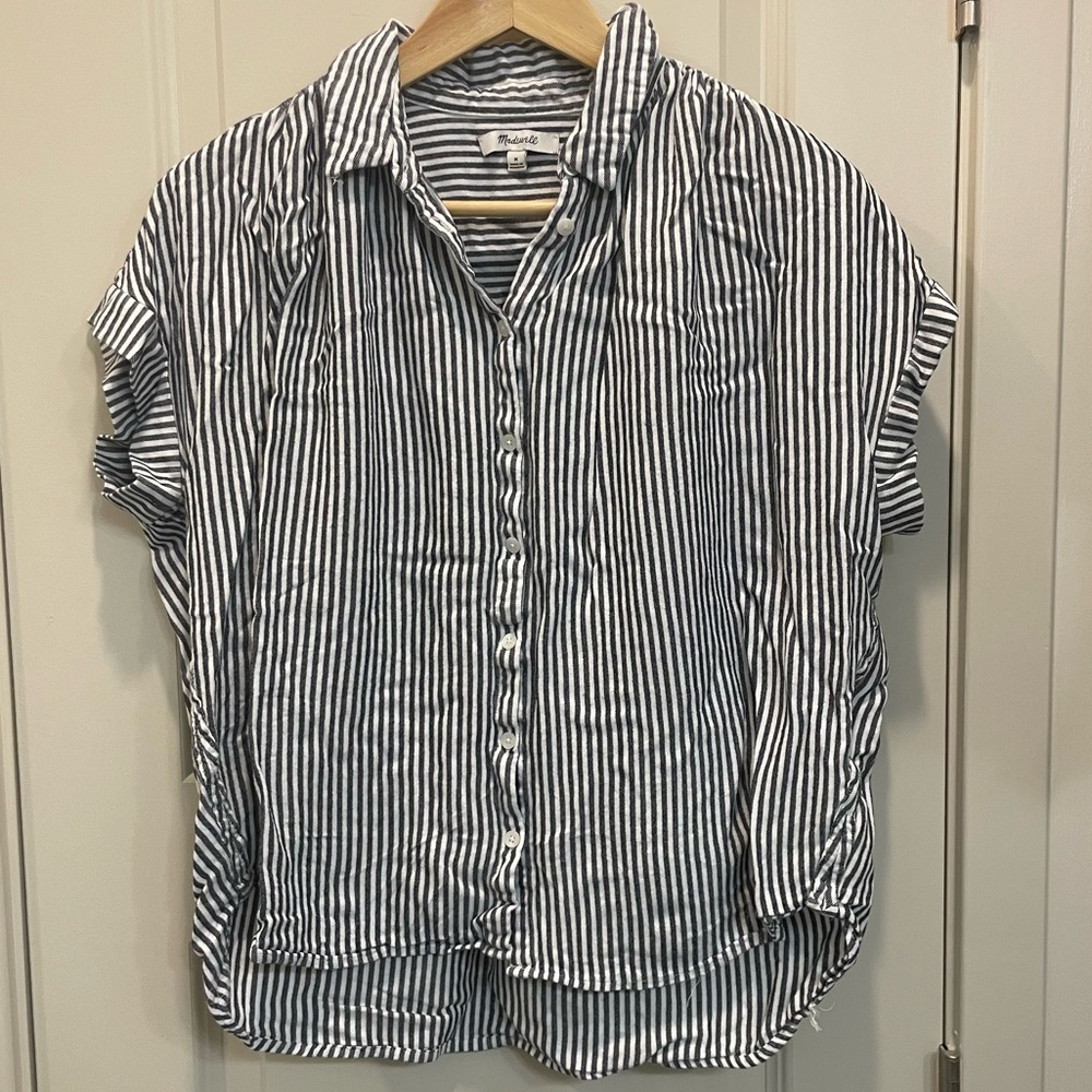 Madewell central shirt striped size medium